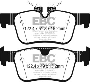 Volvo S90 Brake Pads - Rear - EBC - Redstuff Ceramic - Red - `17-`27