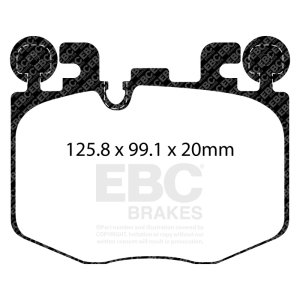 Toyota GR Supra Brake Pads - Front - EBC - Redstuff Ceramic Low Dust - `22-`27