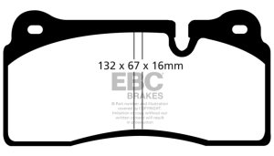 Audi R8 Brake Pads - Rear - EBC - Yellowstuff - `08-`17