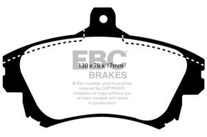 Volvo S40 Brake Pads - Front - EBC - Yellowstuff - `99-`04 Volvo S40 Brake Pads - Front - EBC - Yellowstuff - `99-`04