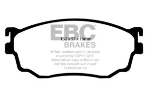 Mazda Protege Brake Pads - Front - EBC - Yellowstuff - `03-`04