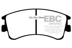 Mazda 6 Brake Pads - Front - EBC - Yellowstuff - `03-`05