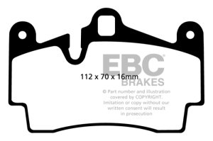 Audi Q7 Brake Pads - Rear - EBC - Yellowstuff - `11-`15