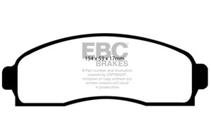 Chevrolet Equinox Brake Pads - Front - EBC - Yellowstuff - `03-`06 Chevrolet Equinox Brake Pads - Front - EBC - Yellowstuff - `03-`06