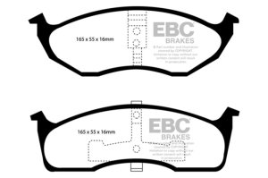 Chrysler 300M Brake Pads - Front - EBC - Yellowstuff - `99-`04