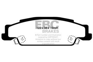 Cadillac CTS Brake Pads - Rear - EBC - Yellowstuff - `02-`05
