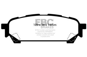 Saab 9-2X Brake Pad Set - Rear - EBC - Yellowstuff - `04-`06