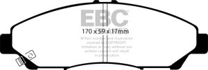 Acura MDX Brake Pads - Front - EBC - Yellowstuff - `07-`13