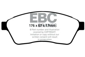 Cadillac SRX Brake Pads - Front - EBC - Yellowstuff - `10-`11