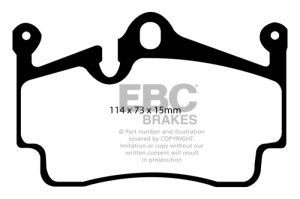 Porsche Boxster Brake Pads - Rear - EBC - Yellowstuff - `04-`08