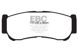Hyundai Santa Fe Brake Pads - Rear - EBC - Yellowstuff - `07-`09