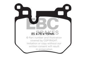 BMW 135i Brake Pads - Rear - EBC - Yellowstuff Street And Track - `08-`10