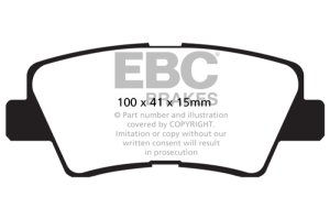 Hyundai Azera Brake Pads - Rear - EBC - Yellowstuff - `09-`11