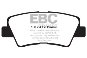 Hyundai Azera Brake Pads - Rear - EBC - Yellowstuff - `09-`11