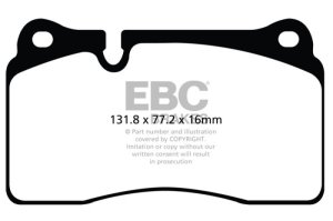 Audi TT RS Brake Pads - Front - EBC - Yellowstuff - `11-`14