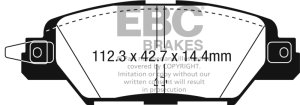 Mazda CX-5 Brake Pads - Rear - EBC - Yellowstuff - 2016