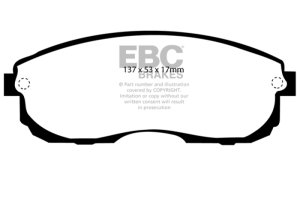 Infiniti G20 Brake Pads - Front - EBC - Yellowstuff - `99-`01