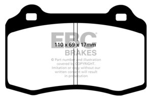 Dodge Viper Brake Pads - Front - EBC - Bluestuff NDX - `92-`00 Dodge Viper Brake Pads - Front - EBC - Bluestuff NDX - `92-`00
