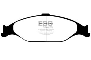 Ford Mustang Brake Pads - Front - EBC - Bluestuff - `99-`04