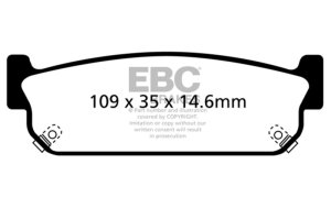 Infiniti M45 Brake Pad Set - Rear - EBC - Bluestuff NDX - `03-`05