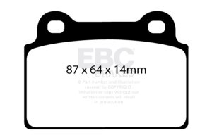Mitsubishi Evolution Brake Pads - Rear - EBC - Bluestuff - `08-`16