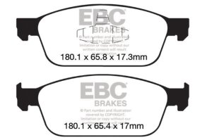 Ford Focus ST Brake Pads - Front - EBC - Bluestuff NDX - `12-`18