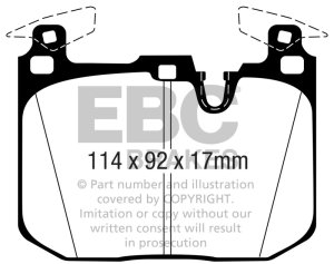 BMW M2 Brake Pads - Front - EBC - Bluestuff NDX - `16-`18
