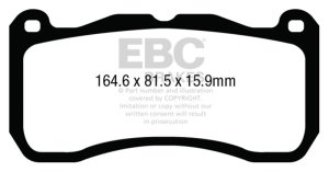 Ford Mustang Brake Pads - Front - EBC - Bluestuff NDX - `13-`14