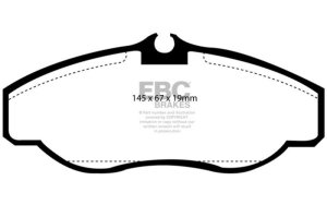 Land Rover Discovery Brake Pads - Front - EBC - Greenstuff 6000 Series Truck/SUV - `99-`03