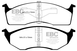 Chrysler Town & Country Brake Pads - Front - EBC - Greenstuff 6000 Series - `96-`00