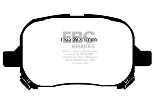 Lexus RX300 Brake Pads - Front - EBC - Greenstuff 6000 Series - `99-`01