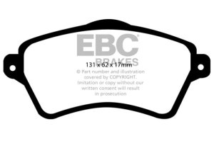 Land Rover Freelander Brake Pads - Front - EBC - Greenstuff 6000 Series - `01-`05