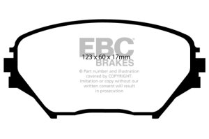 Toyota RAV 4 Brake Pads - Front - EBC - Greenstuff 6000 Series - `01-`03 Toyota RAV 4 Brake Pads - Front - EBC - Greenstuff 6000 Series - `01-`03