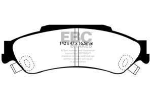 Chevrolet Blazer Brake Pads - Rear - EBC - 6000 Series Greenstuff - `98-`05
