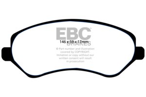 Chrysler Town & Country Brake Pads - Front - EBC - 6000 Series Greenstuff - `04-`07