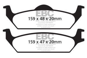 Dodge Dakota Brake Pads - Rear - EBC - 6000 Series Greenstuff - `03-`04