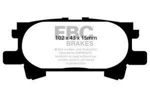 Lexus RX330 Brake Pads - Rear - EBC - Greenstuff 6000 Series - `04-`07