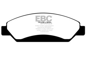 Cadillac Escalade Brake Pads - Front - EBC - 6000 Series Greenstuff - 2007