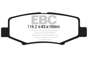 Dodge Nitro Brake Pads - Rear - EBC - Greenstuff 6000 Series - `06-`11
