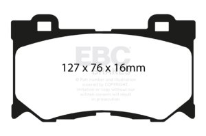 Infiniti FX50 Brake Pads - Front - EBC - 6000 Series Greenstuff - `08-`13