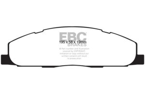 Dodge Ram 2500 Brake Pads - Rear - EBC - 6000 Series Greenstuff - `09-`11