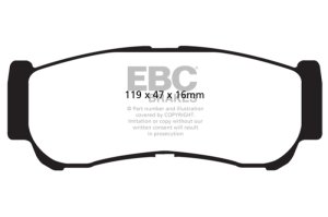 Hyundai Santa Fe Brake Pads - Rear - EBC - Greenstuff 6000 Series - `07-`09 Hyundai Santa Fe Brake Pads - Rear - EBC - Greenstuff 6000 Series - `07-`09