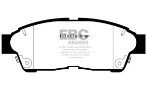 Toyota RAV4 Brake Pads - Front - EBC - Greenstuff 6000 Series - `96-`00 Toyota RAV4 Brake Pads - Front - EBC - Greenstuff 6000 Series - `96-`00