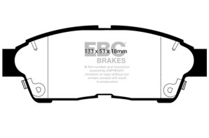 Toyota RAV4 Brake Pads - Front - EBC - Greenstuff 6000 Series - `96-`00