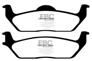 Ford F150 Brake Pad Set - Rear - EBC - Extra Duty - 2011