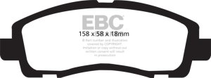 Honda Ridgeline Brake Pads - Front - EBC - Extra Duty - `05-`14