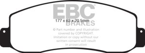 Ford F250 Brake Pad Set - Front - EBC - Extra Duty - `05-`07 Ford F250 Brake Pad Set - Front - EBC - Extra Duty - `05-`07