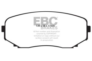 Ford Edge Brake Pads - Front - EBC - Extra Duty - `11-`14