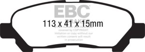 Toyota Highlander Brake Pads - Rear - EBC - Extra Duty - `09-`13