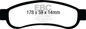 Ford F250 Brake Pads - Rear - EBC - Extra Duty - `08-`10